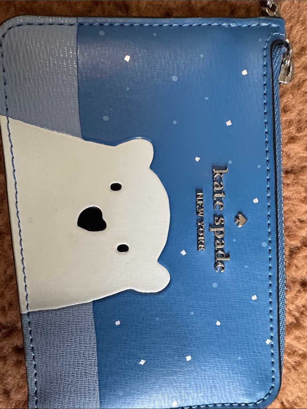kate spade Polar Bear L-zip Card Case wallet - Picture 2 of 4